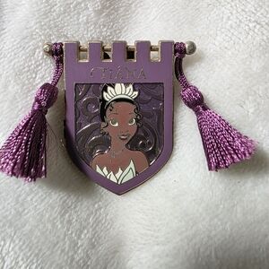 Disney Collector Pin Purple Tiana Enamel Pin with Tassels ' Original